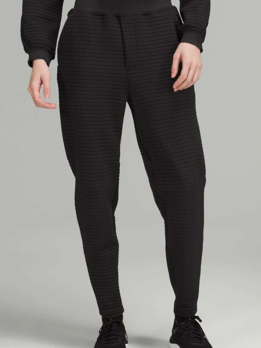 Lululemon Lab Textured black Grid High-Rise Joggers